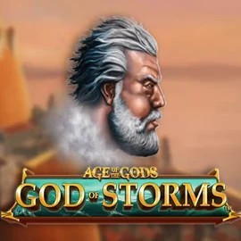 Age Of The Gods: God of Storms online game logo by Playtech on bettninja.com