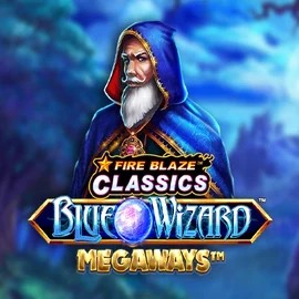 Fire Blaze Blue Wizard Megaways logo by Rarestone Gaming at Betninja Casino