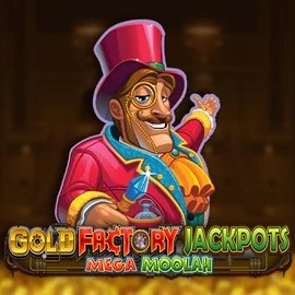 Gold Factory Jackpots Mega Moolah logo by Aurum Signature Studios Betninja Casino