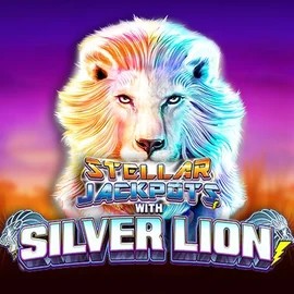 Official Jackpots logo: Stellar Jackpots with Silver Lion by Lightning Box Game at Betninja Casino